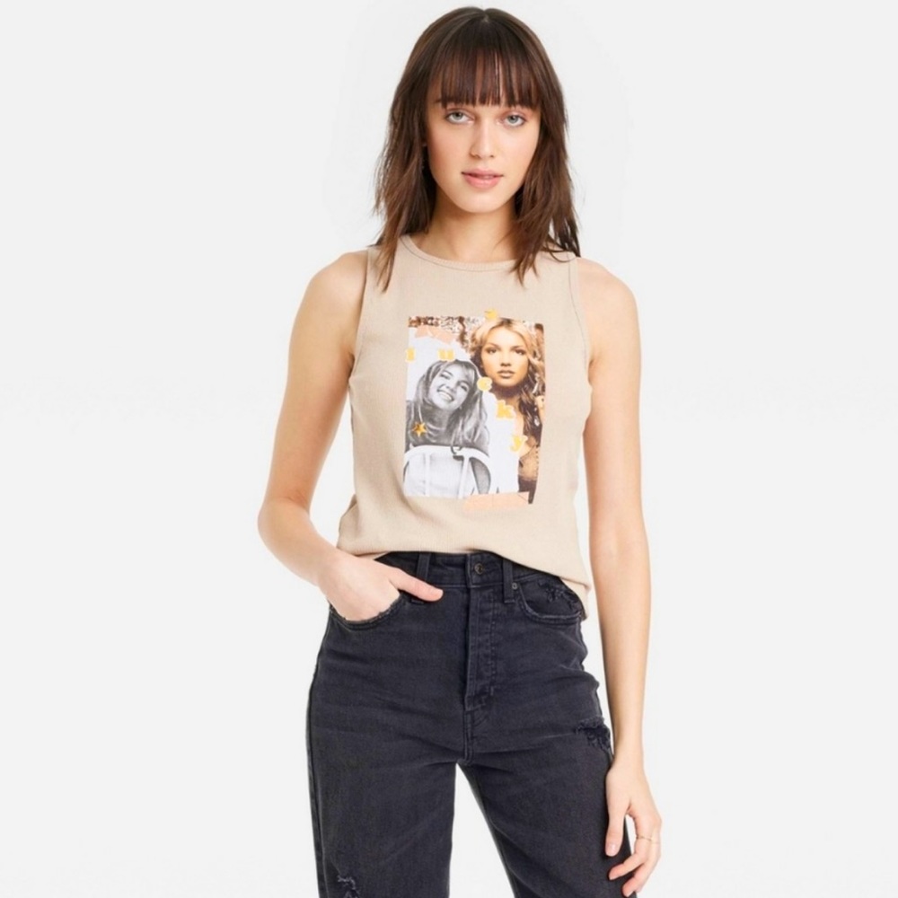 NWT Britney Spears Lucky Graphic Tank Top